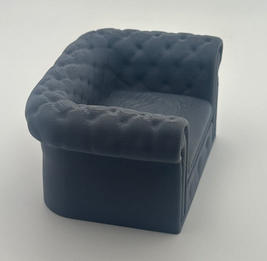 Dollhouse Chesterfield Armchair – 1:12 Scale Miniature Furniture - UK delivery included.