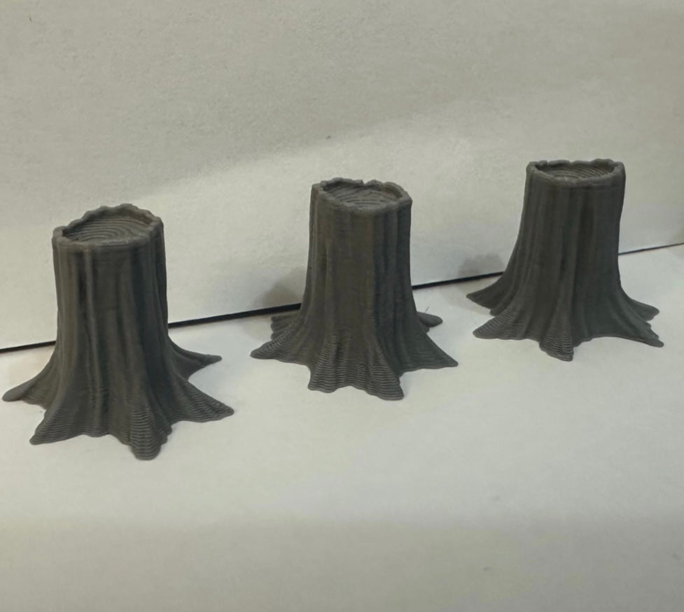 Mixed Tree Stump Scatter Terrain Set – 20–40mm Tabletop Scenery - UK delivery included.