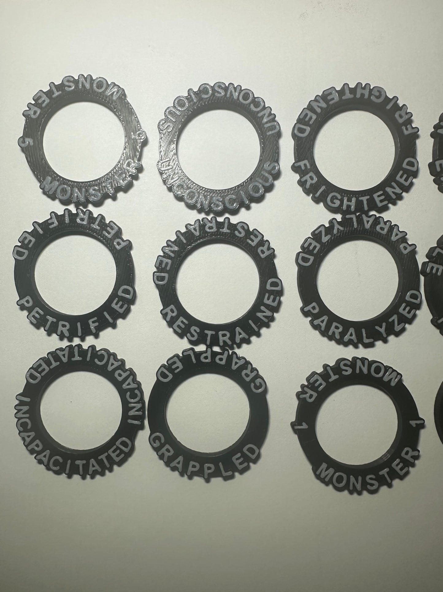 D&D Condition Rings – Status Effect Tracking Rings for Tabletop RPGs - UK delivery included.