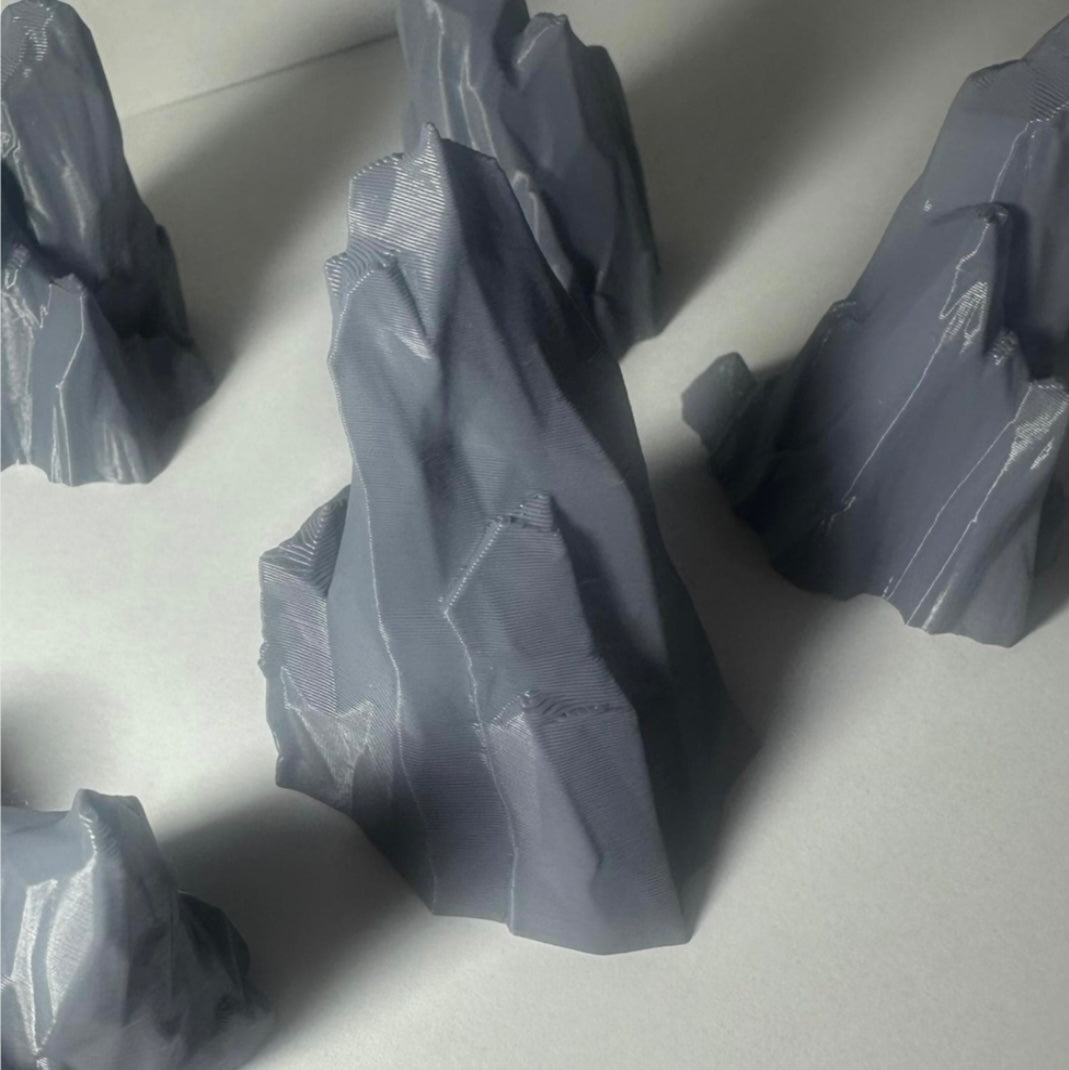 Rock Scatter Terrain Set – 3D Printed Mixed Size Tabletop Scenery - UK delivery included.