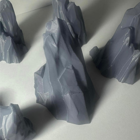 Rock Scatter Terrain Set – 3D Printed Mixed Size Tabletop Scenery - UK delivery included.