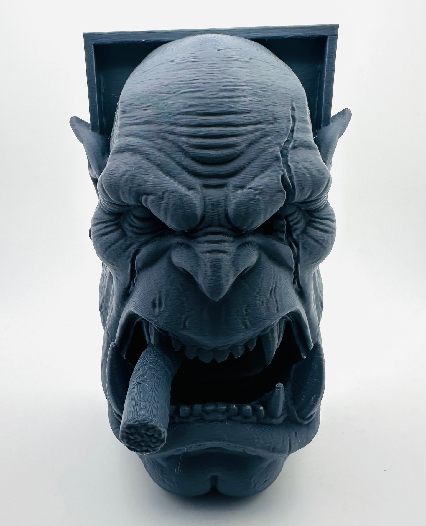Orc Head Book Nook Shelf Insert Fantasy Bookend Decor