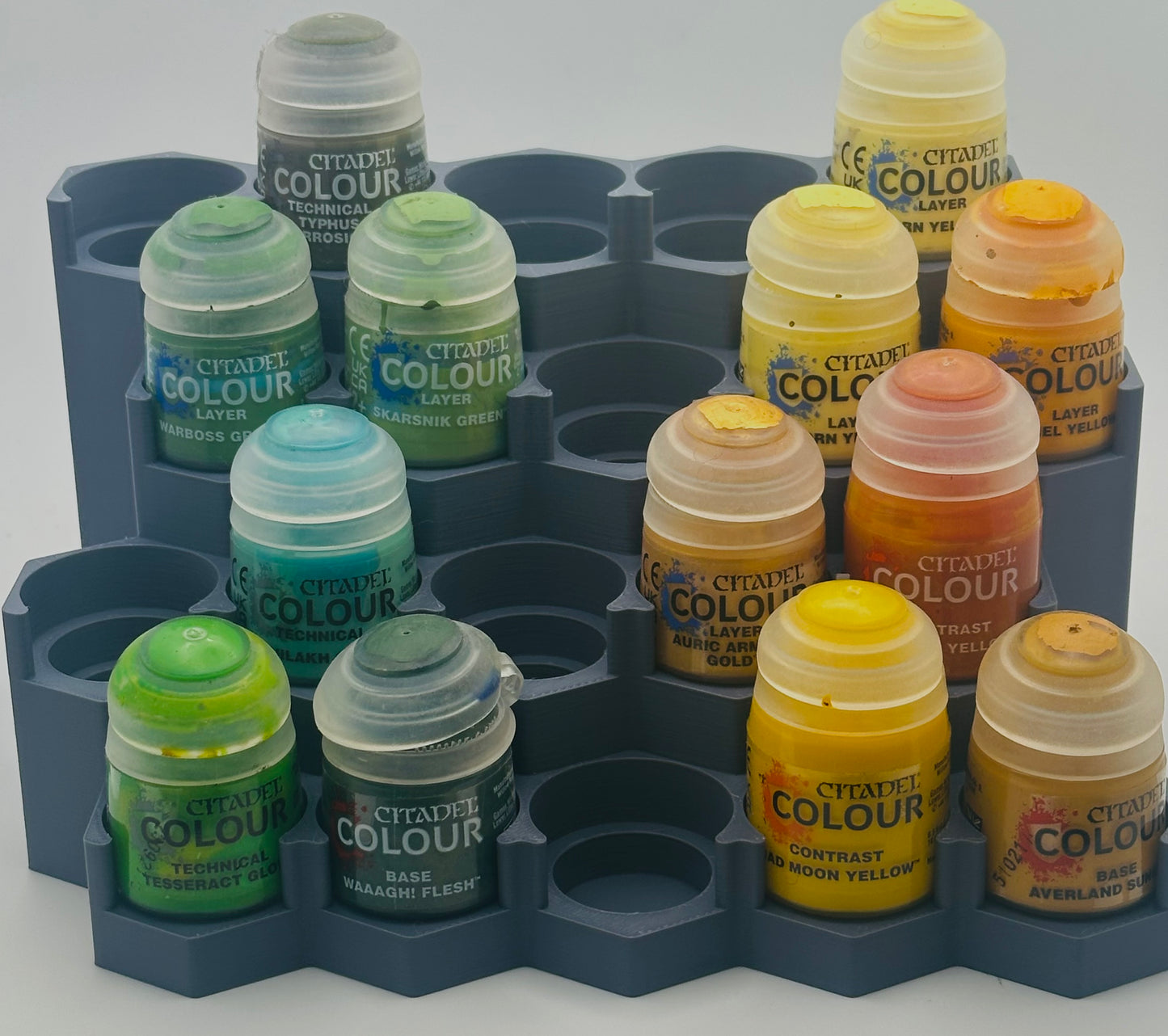 Modular Paint Rack for Citadel, Vallejo & Army Painter – 20 Paint Capacity Module – Expandable Miniature Paint Storage