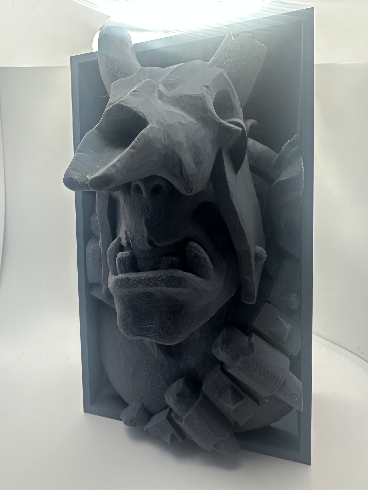 Orc Warrior Book Nook Shelf Insert Fantasy Bookend Decor