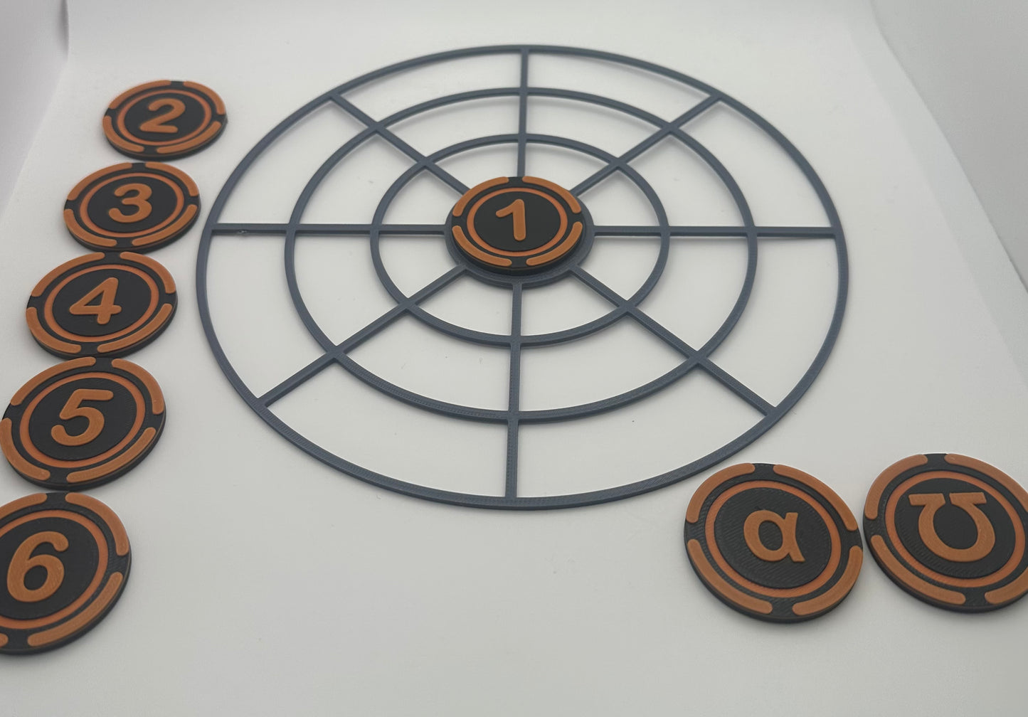 Tabletop Objective Control Grid with Numbered Markers – Competitive Gaming Layout Tool – UK Delivery Included