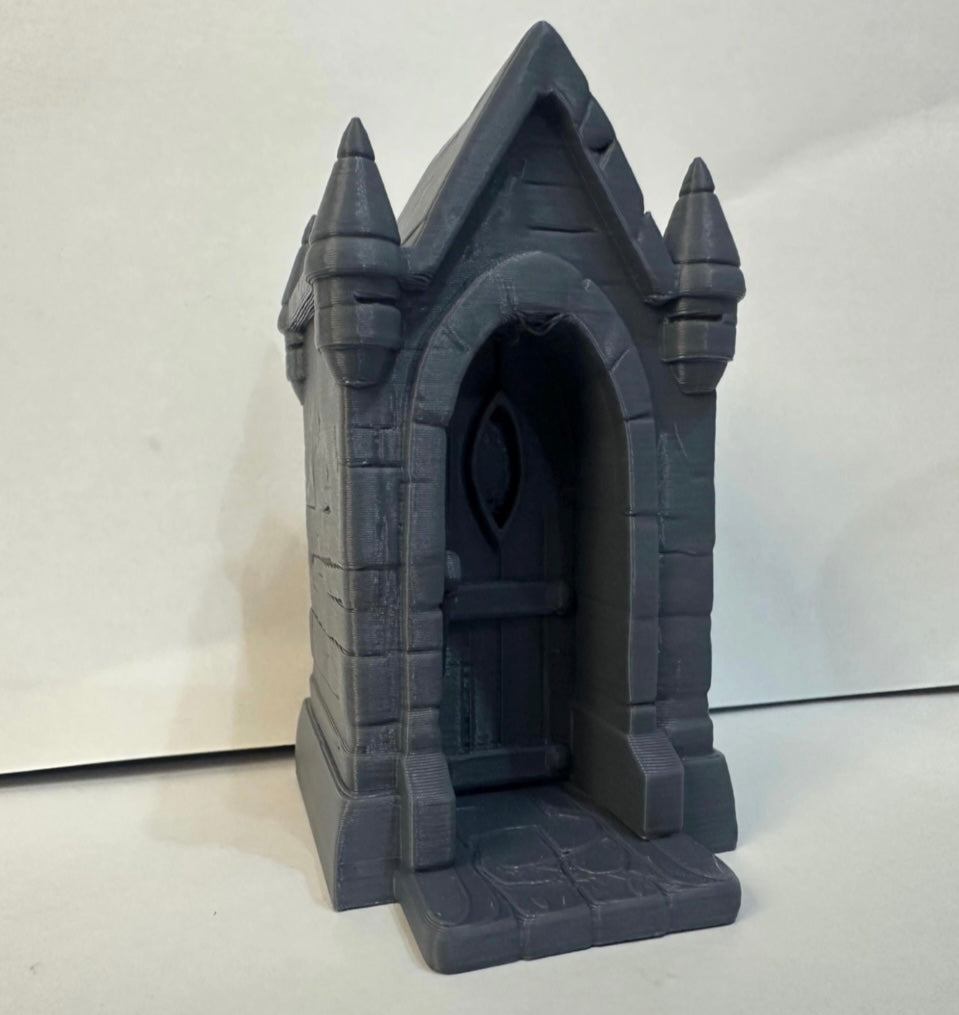 Gothic Stone Mausoleum – Modular Tabletop Terrain (28–32mm) - UK delivery included.