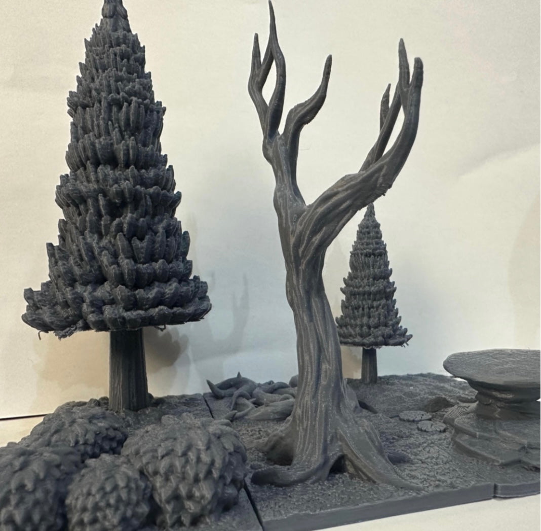 Modular Forest Terrain Tiles – 6-Piece 2×2 Tabletop Scenery Set - UK delivery included.