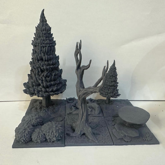 Modular Forest Terrain Tiles – 6-Piece 2×2 Tabletop Scenery Set - UK delivery included.