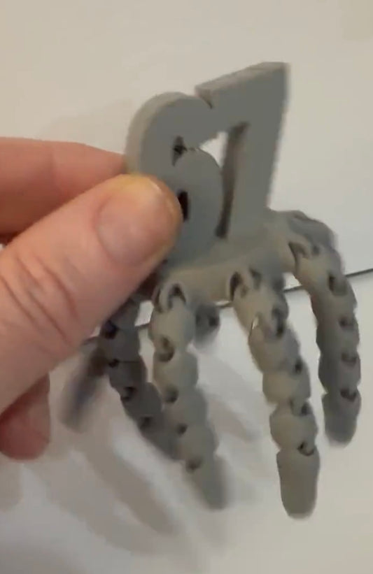 67-Topus Desk Toy – Articulated Octopus Meme Figure - UK delivery included.