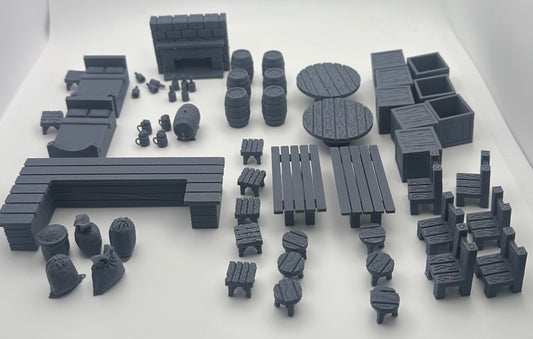 Fantasy Tavern Interior Terrain Bundle – RPG & Tabletop Scenery (UK Delivery Included)