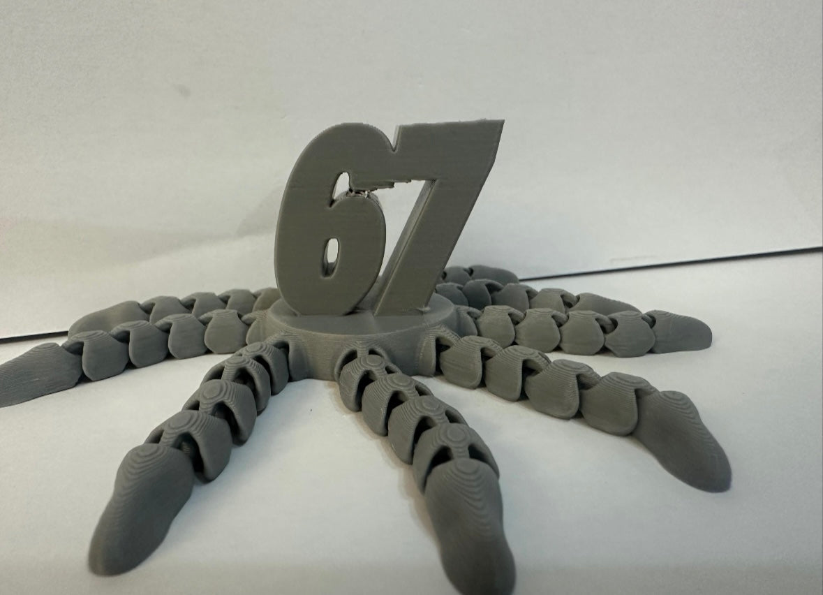 67-Topus Desk Toy – Articulated Octopus Meme Figure - UK delivery included.