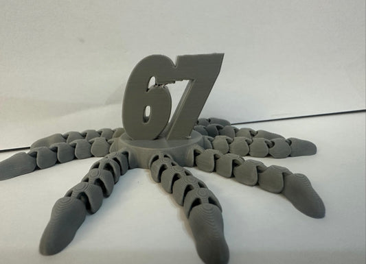 67-Topus Desk Toy – Articulated Octopus Meme Figure - UK delivery included.