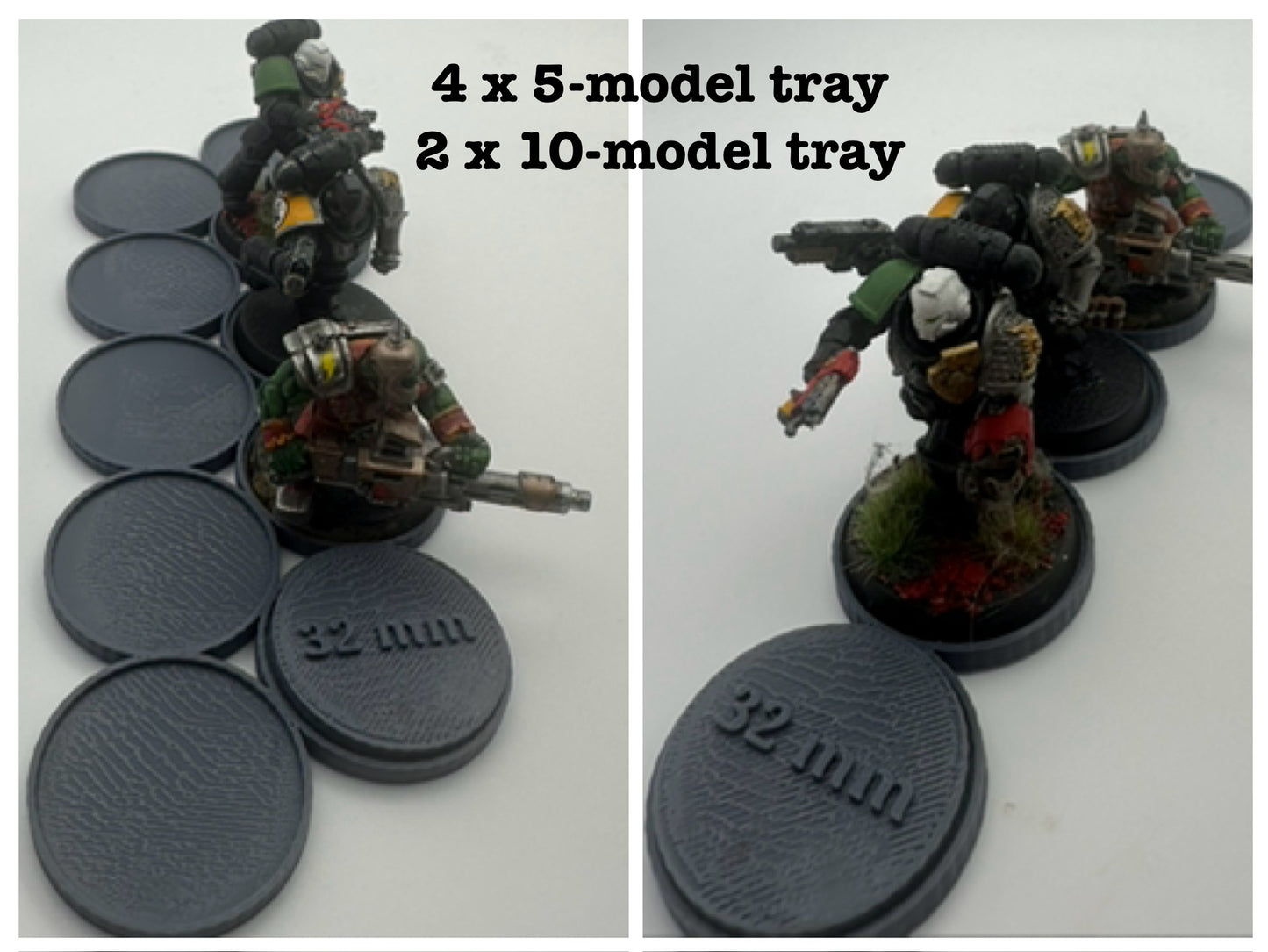 32mm Movement Tray Set – 5 & 10 Model Unit Trays – UK Delivery