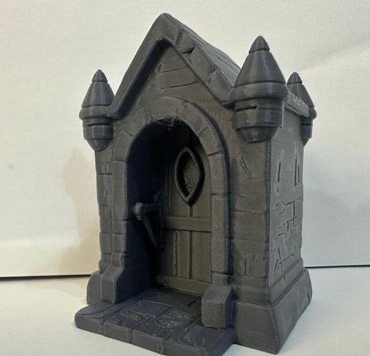Gothic Stone Mausoleum – Modular Tabletop Terrain (28–32mm) - UK delivery included.