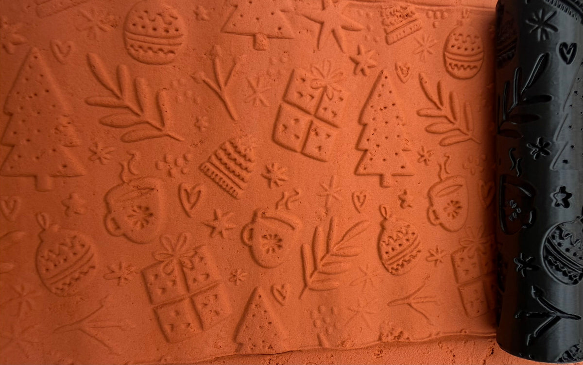 Christmas Doodles Emboss Texture Roller No. 68B