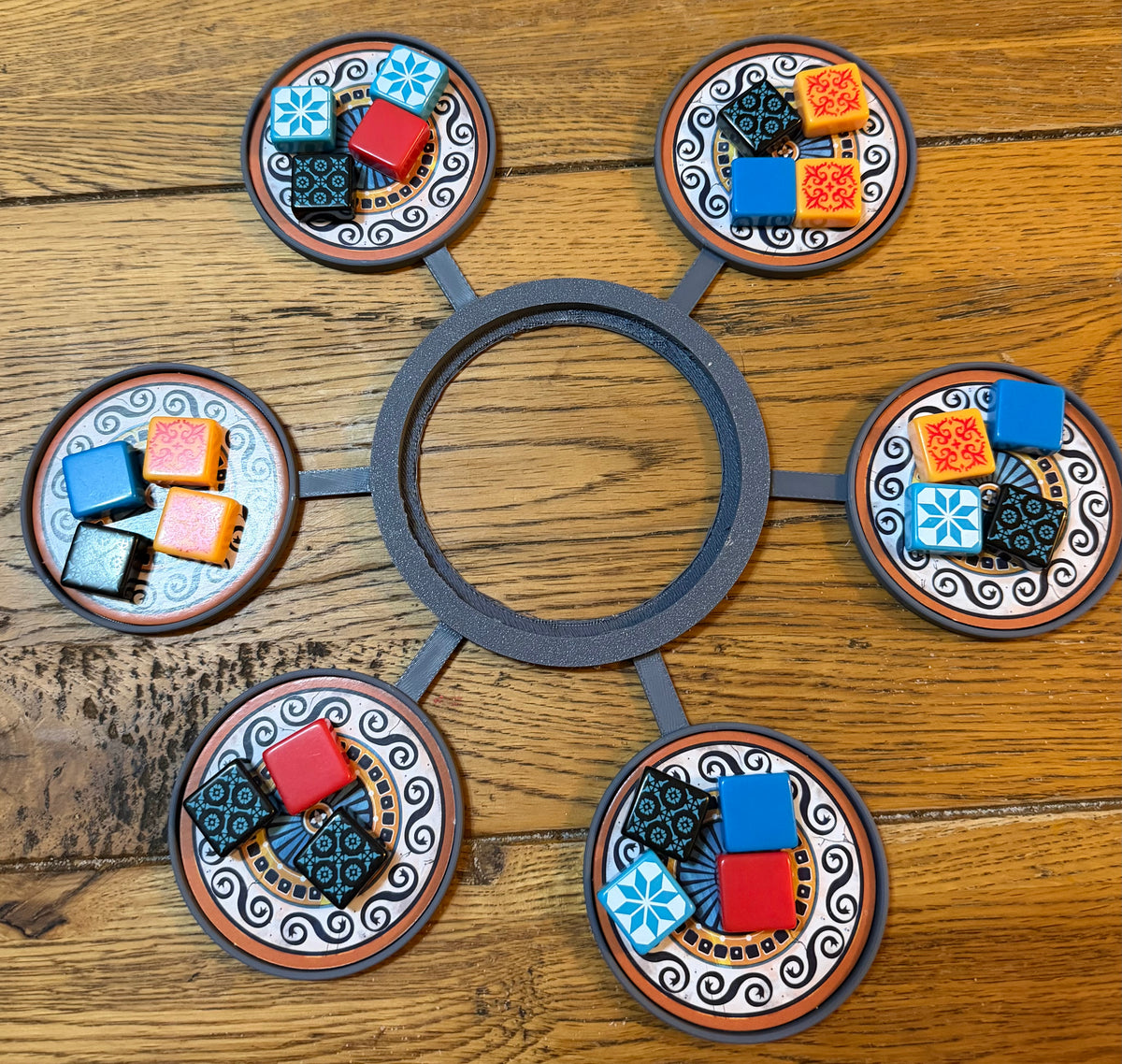Complete organiser bundle compatible with Azul: Factory Display Holders and Discard Tray, 3D printed in PLA+