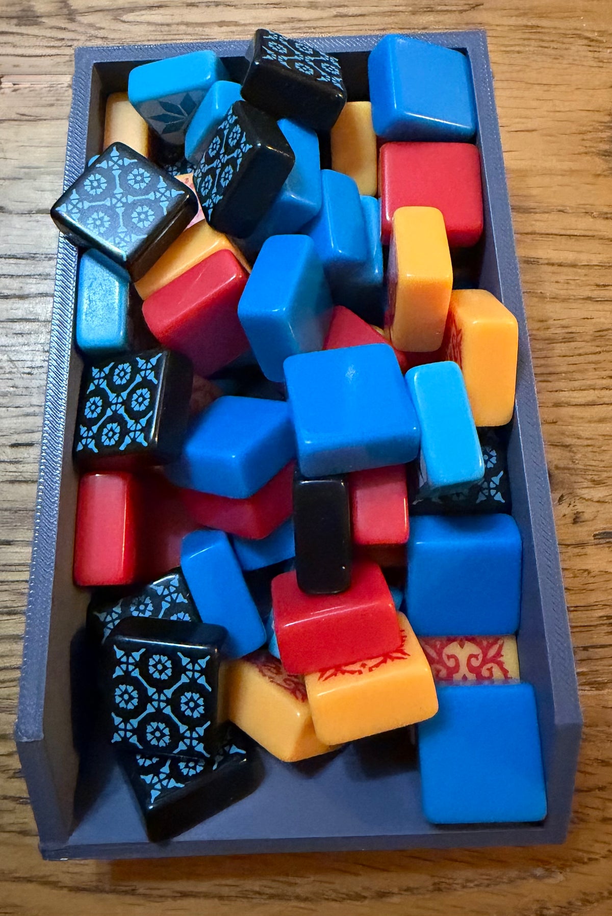 Discard tray compatible with Azul holding game tiles, 3D printed in PLA+
