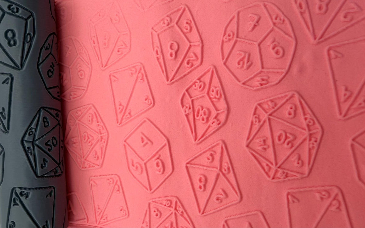 D20 Polyhedral Dice Emboss Texture Roller No. 43B