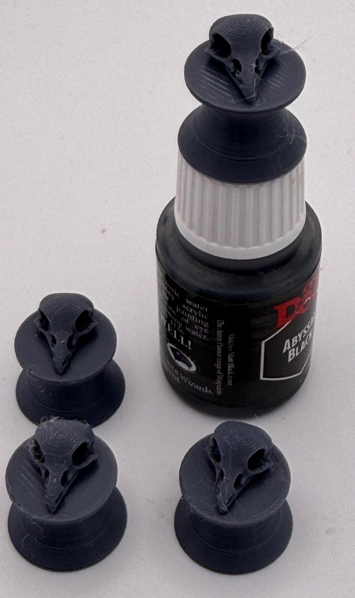 Raven Skull Dropper Bottle Paint Swatches