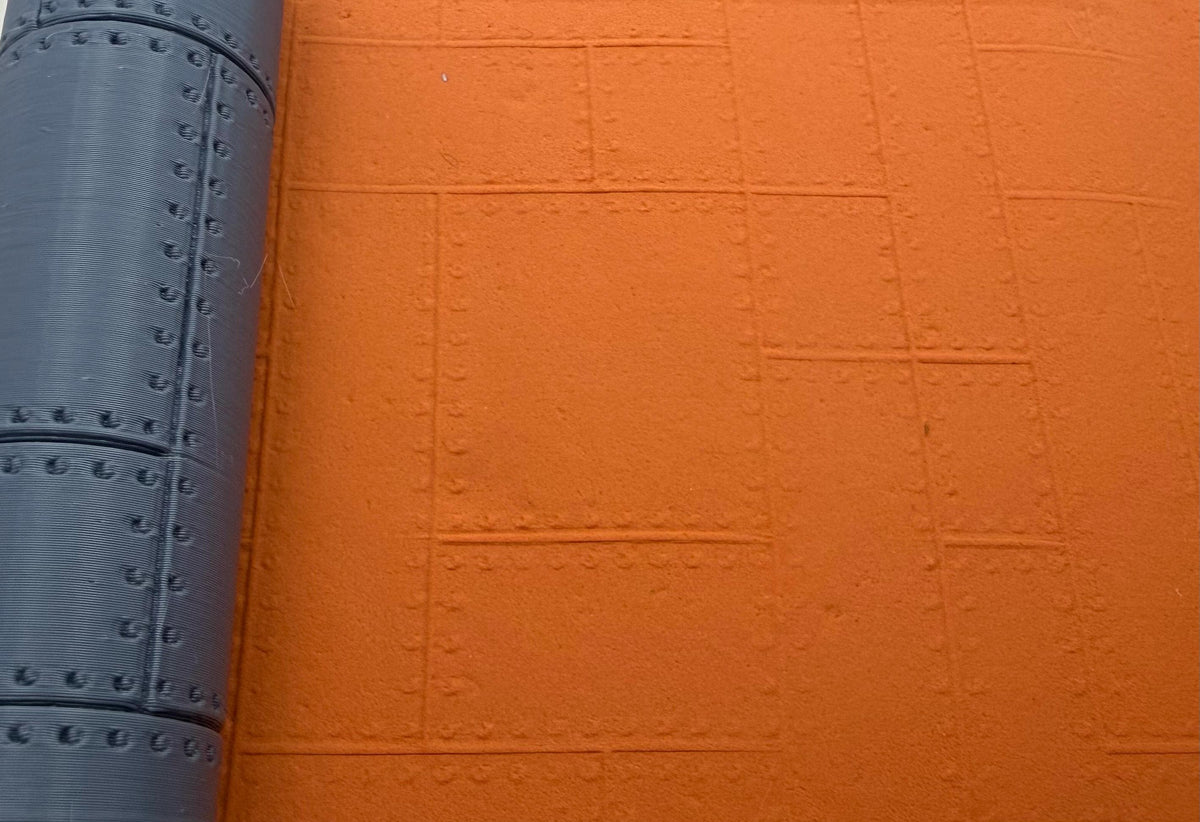 Riveted Metal Panels Emboss Texture Roller No. 38B