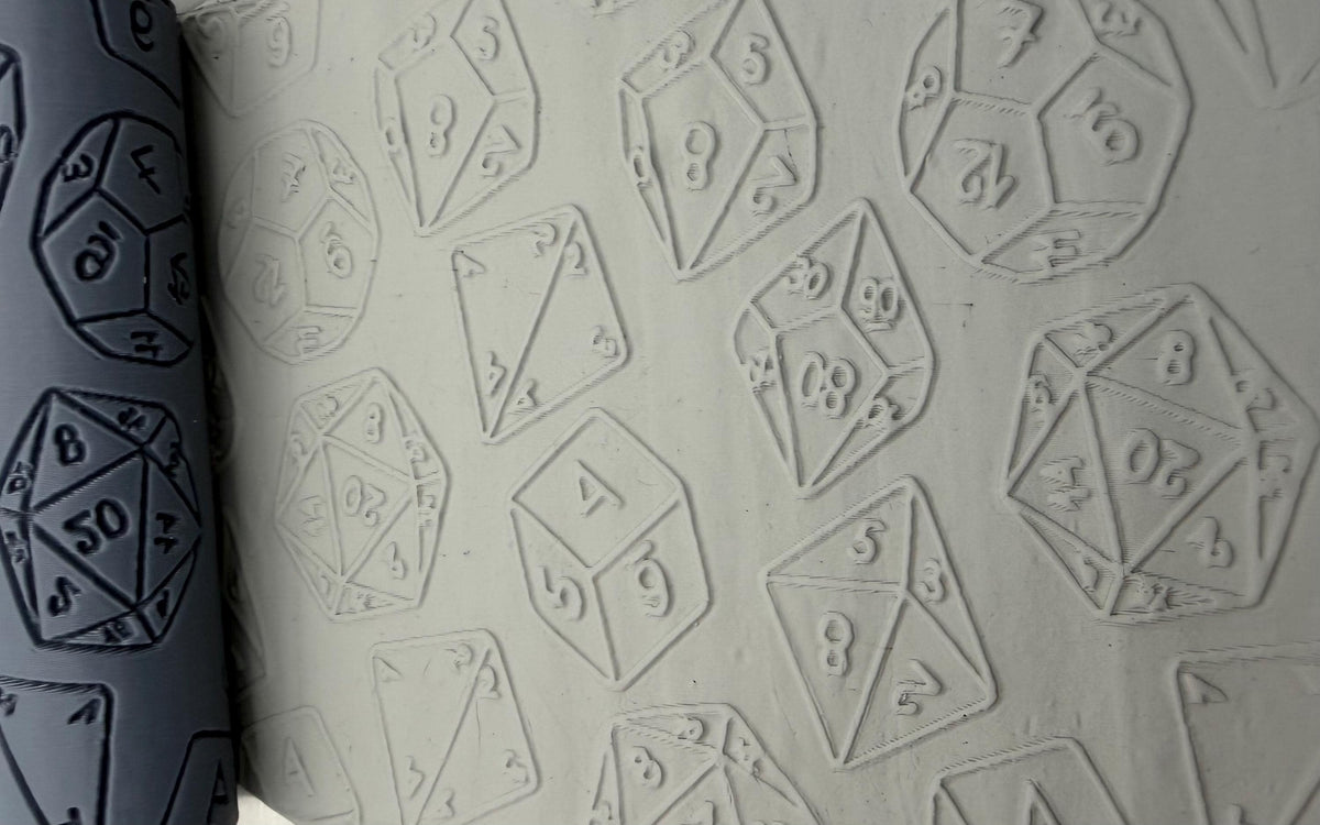 D20 Polyhedral Dice Emboss Texture Roller No. 43B