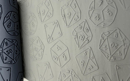 D20 Polyhedral Dice Emboss Texture Roller No. 43B