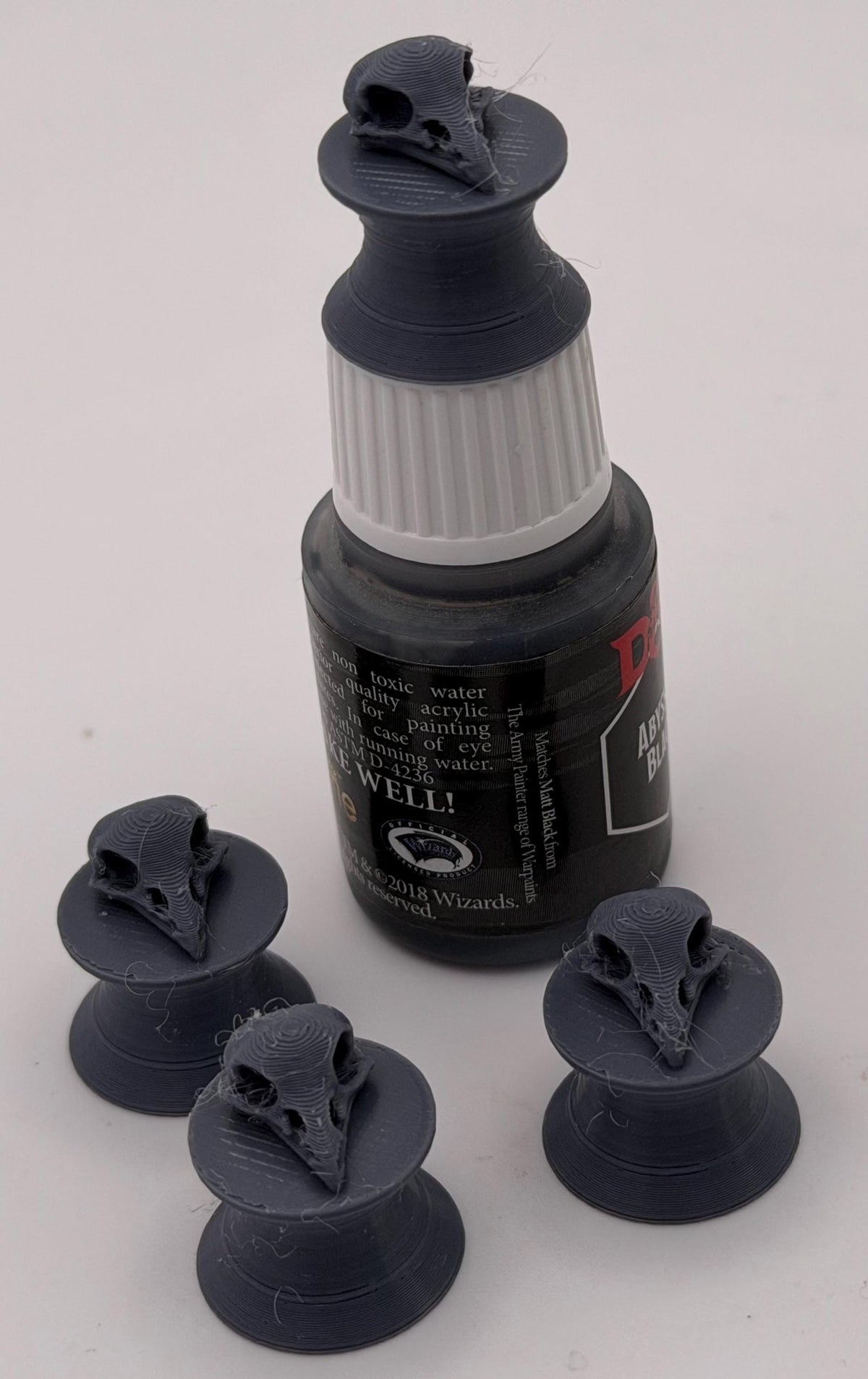Raven Skull Dropper Bottle Paint Swatches