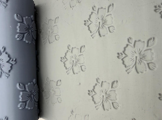 Hibiscus Flower Deboss Texture Roller No. 46A