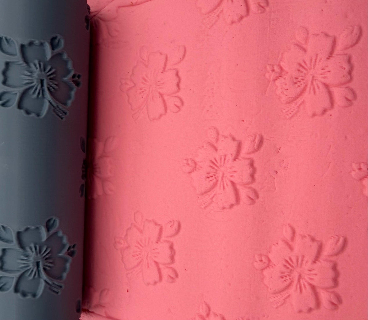 Hibiscus Flower Emboss Texture Roller No. 46B