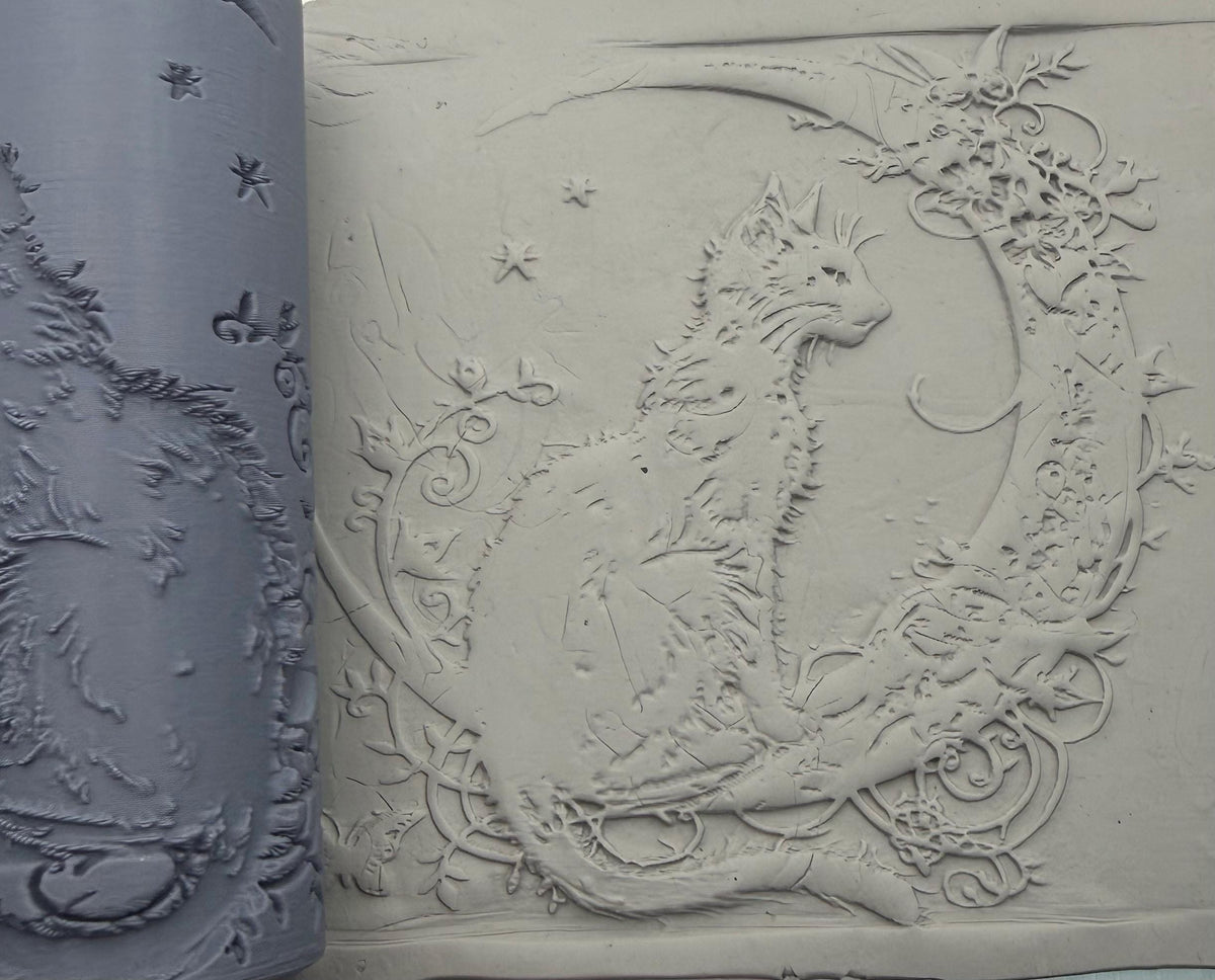Celestial Cat Moon Texture Roller No. 61