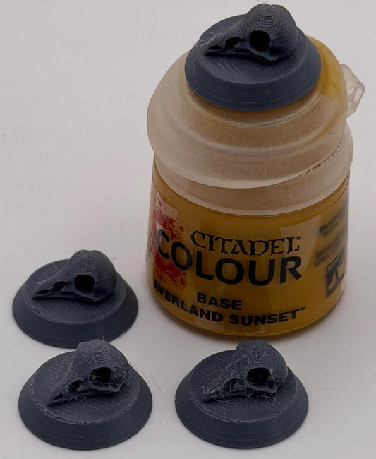 Raven Skull Paint Pot Swatch Toppers