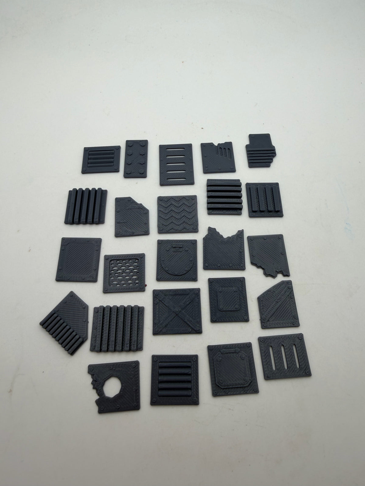 24pc Industrial Greebles - sci-fi panels, vents, grilles and hatches