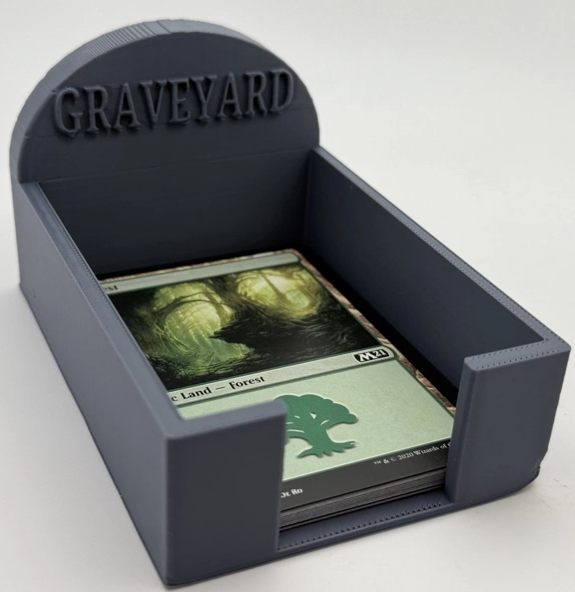 Graveyard card holder in use at the table