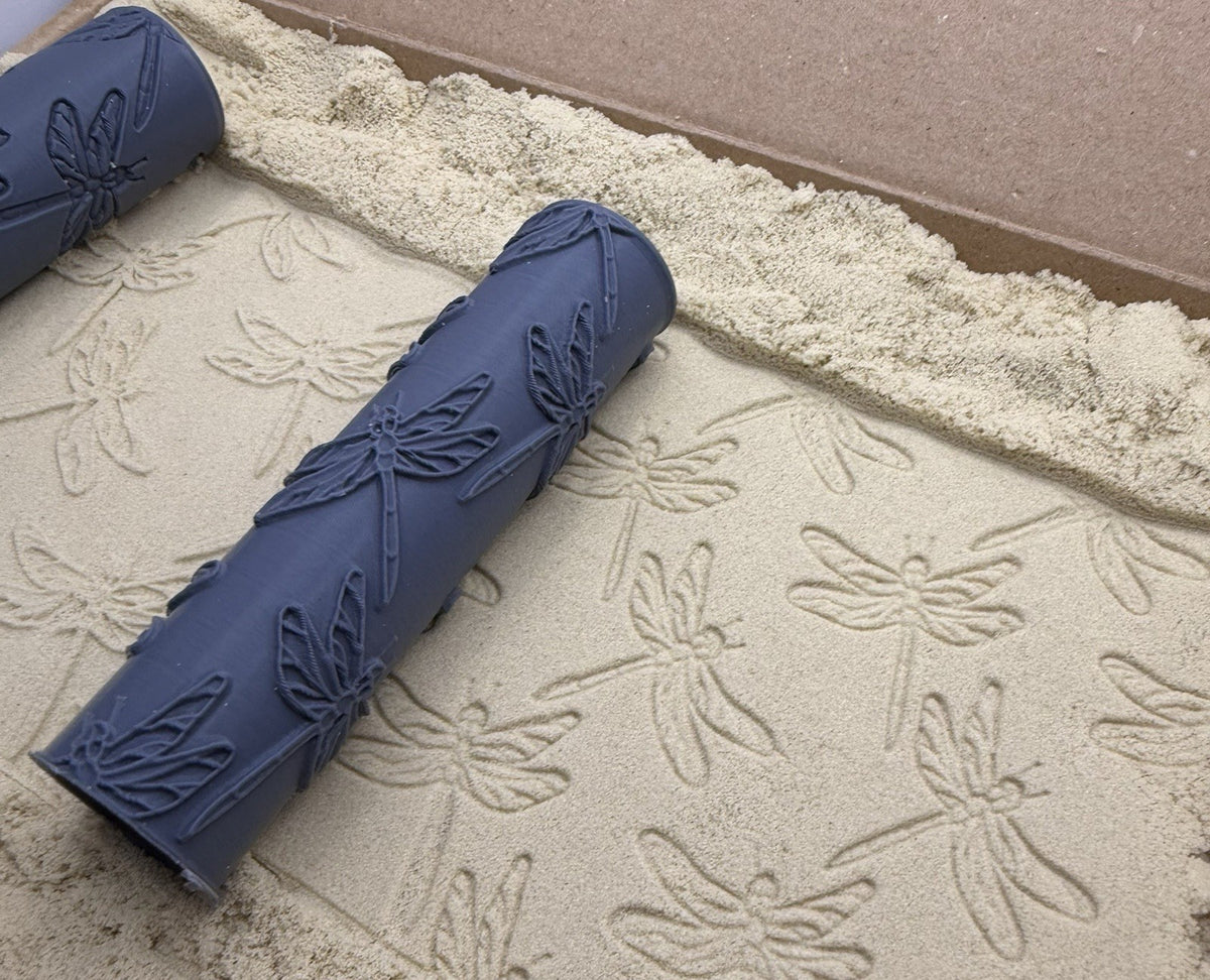 Dragonfly Emboss & Deboss Texture Roller Pair No. 7