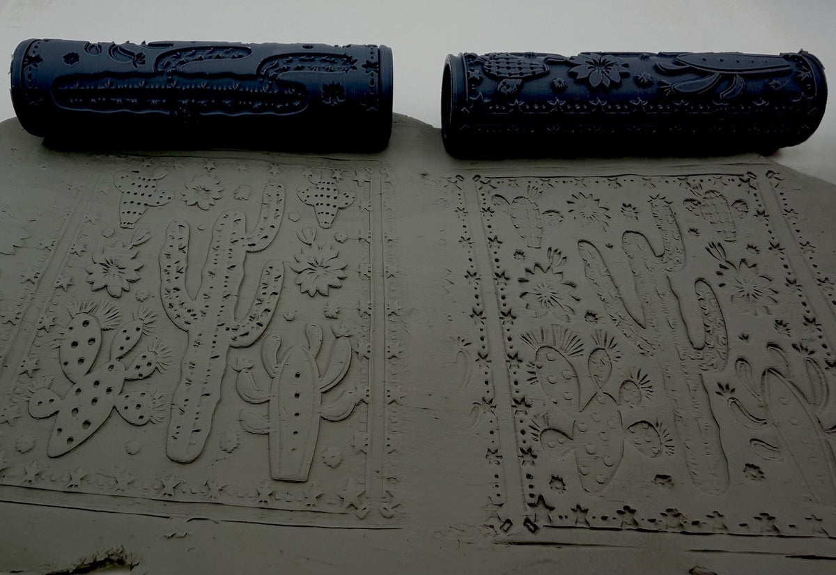 Cactus Desert Emboss & Deboss Texture Roller Pair No. 6