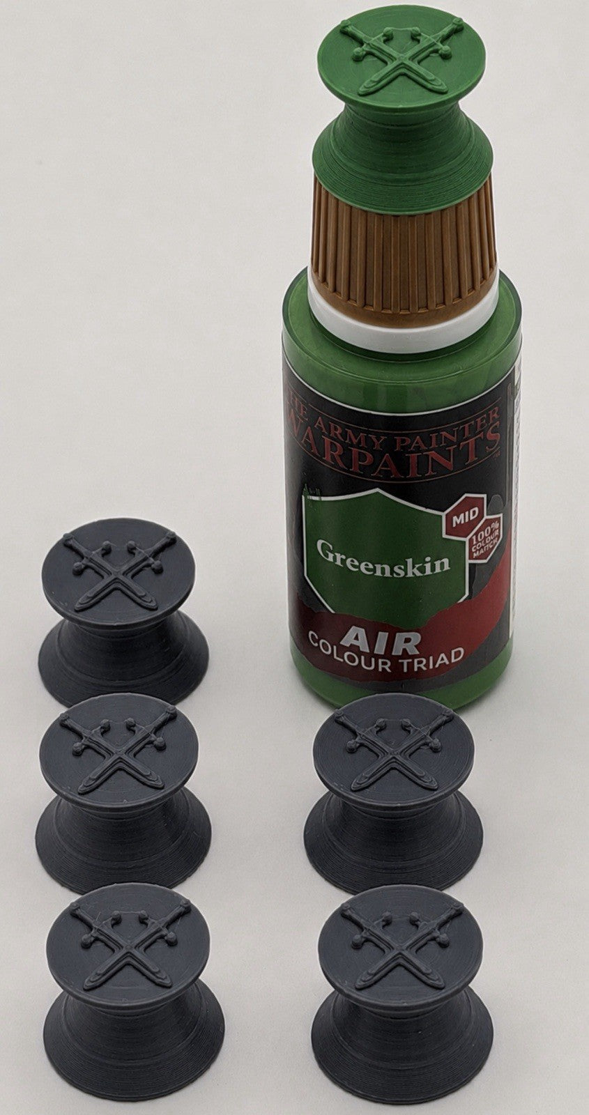 Crossed Swords Paint Cap Swatches for Vallejo & Army Painter Bottles