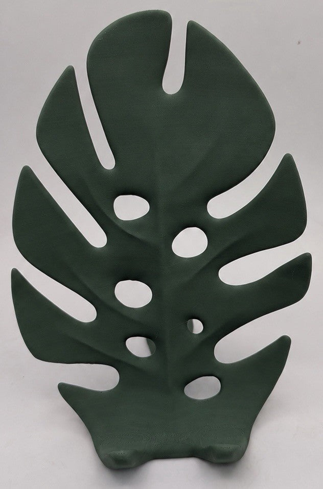Monstera Leaf Phone Stand Holder - Botanical Desk Mobile Display - 3D Printed