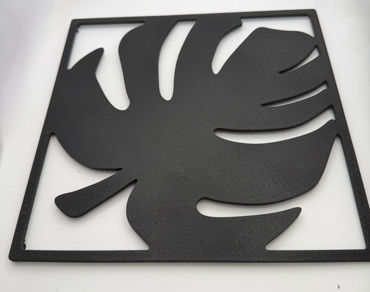 3D Printed Monstera Leaf Wall Art Panels