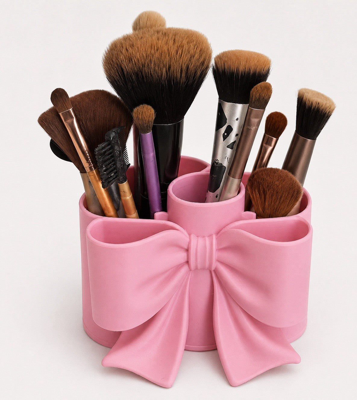 Bow Makeup Brush Holder Organiser Cosmetic Storage Vanity Dressing Table Tidy