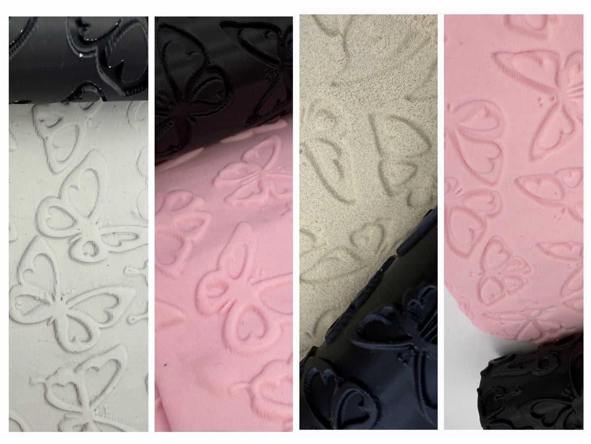 Butterfly Emboss & Deboss Texture Roller Pair No. 2