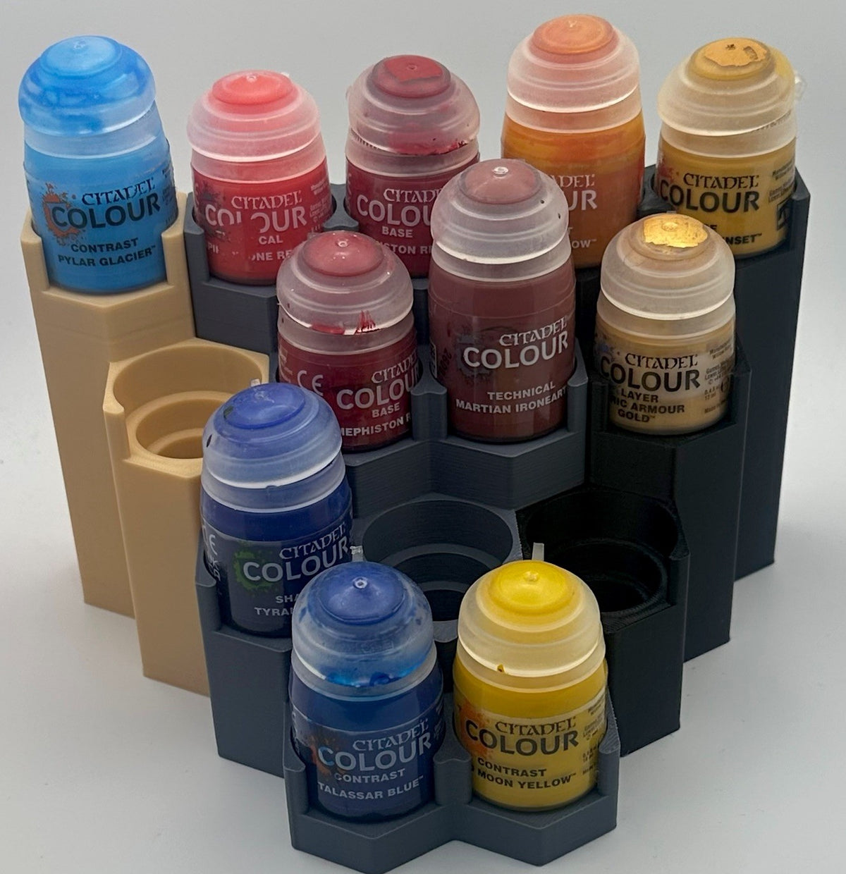 Modular Paint Rack Corner Unit Honeycomb Miniature Paint Holder