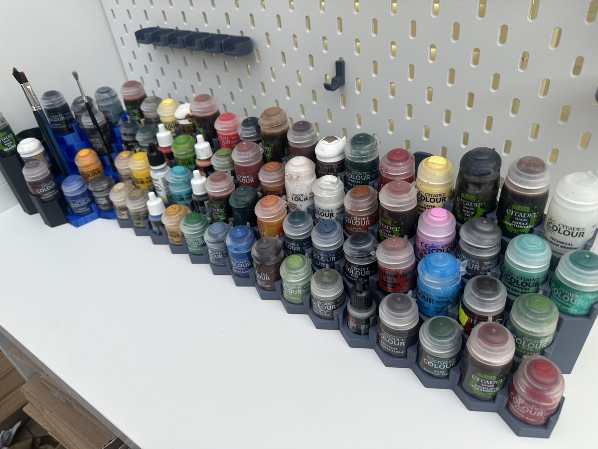 Modular Paint Rack Full Setup - 4x 5x4 Modules + Corner Unit