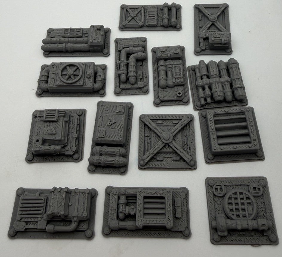 Sci-Fi Greebles Industrial Panels Pipes Vents