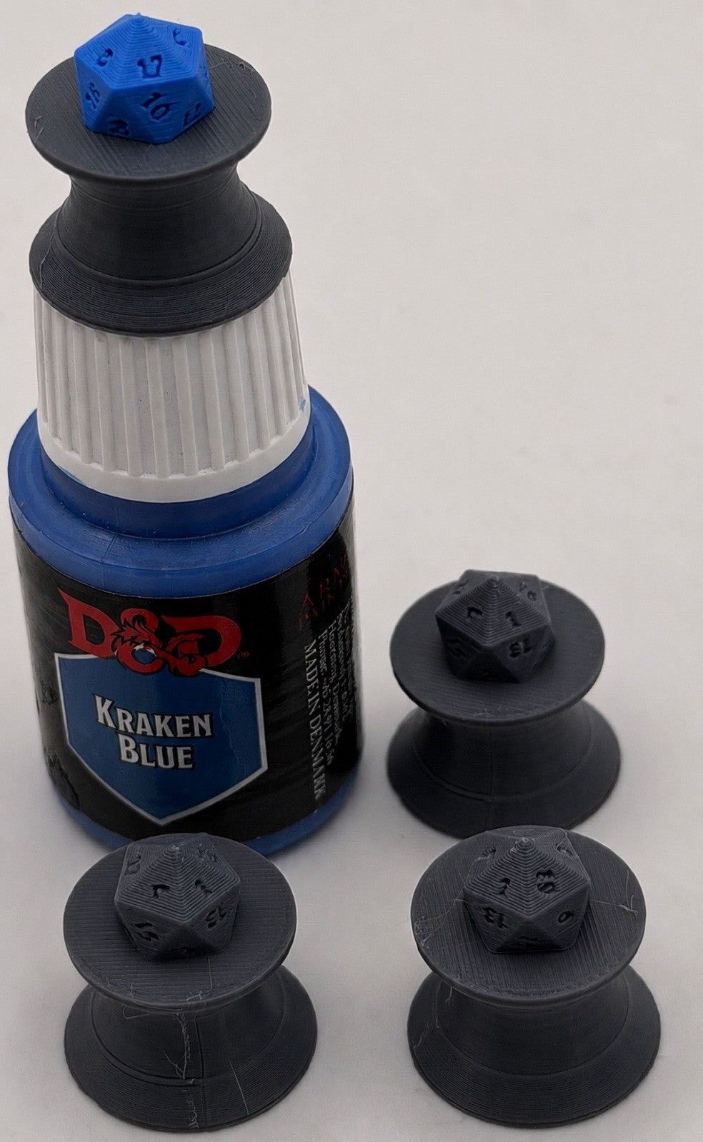 D20 Paint Cap Swatches for Vallejo & Army Painter Dropper Bottles