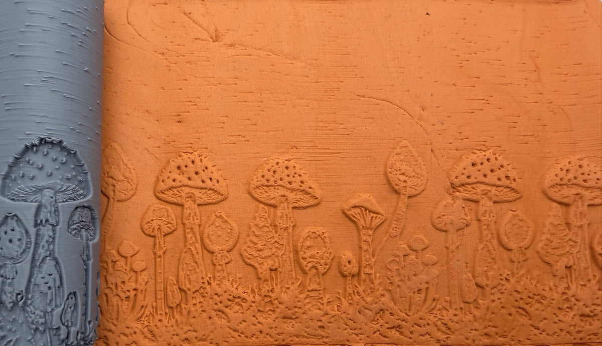 Mushroom Forest Emboss & Deboss Texture Roller Pair No. 35