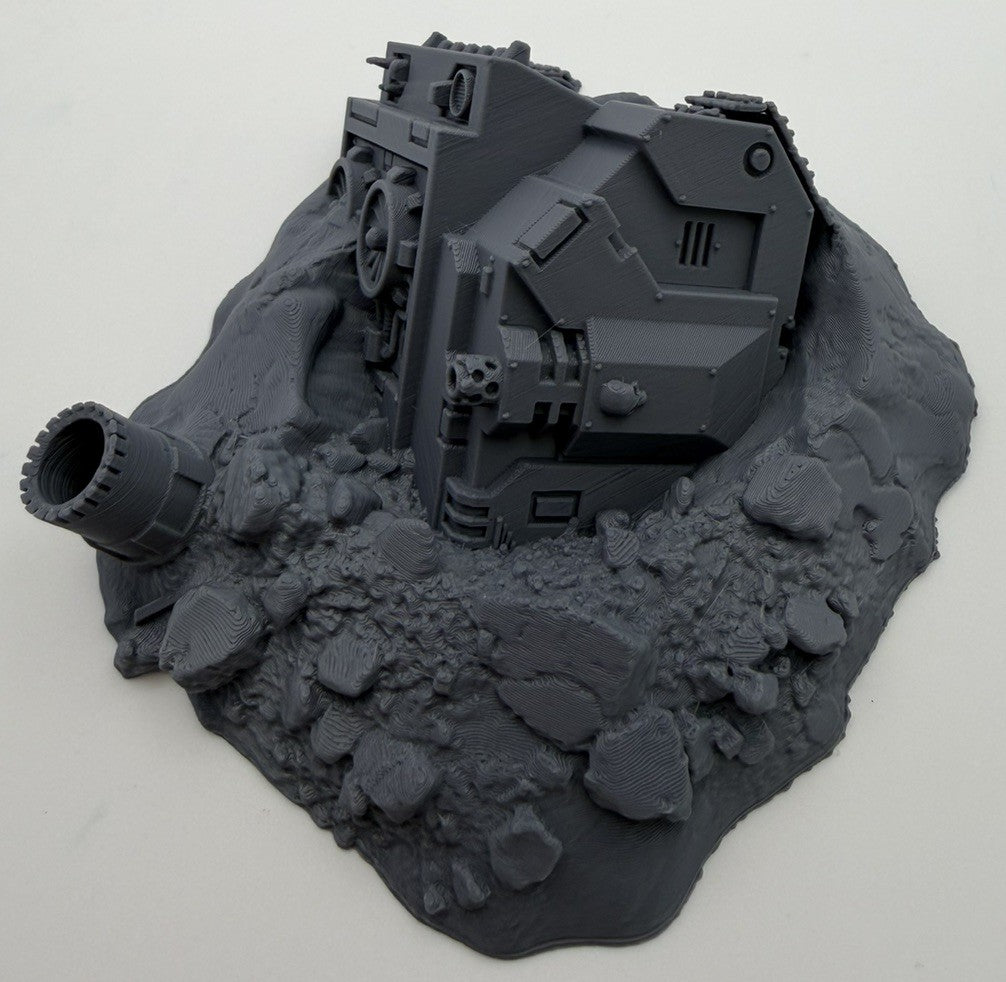 Destroyed Siege Tank Wreck Terrain