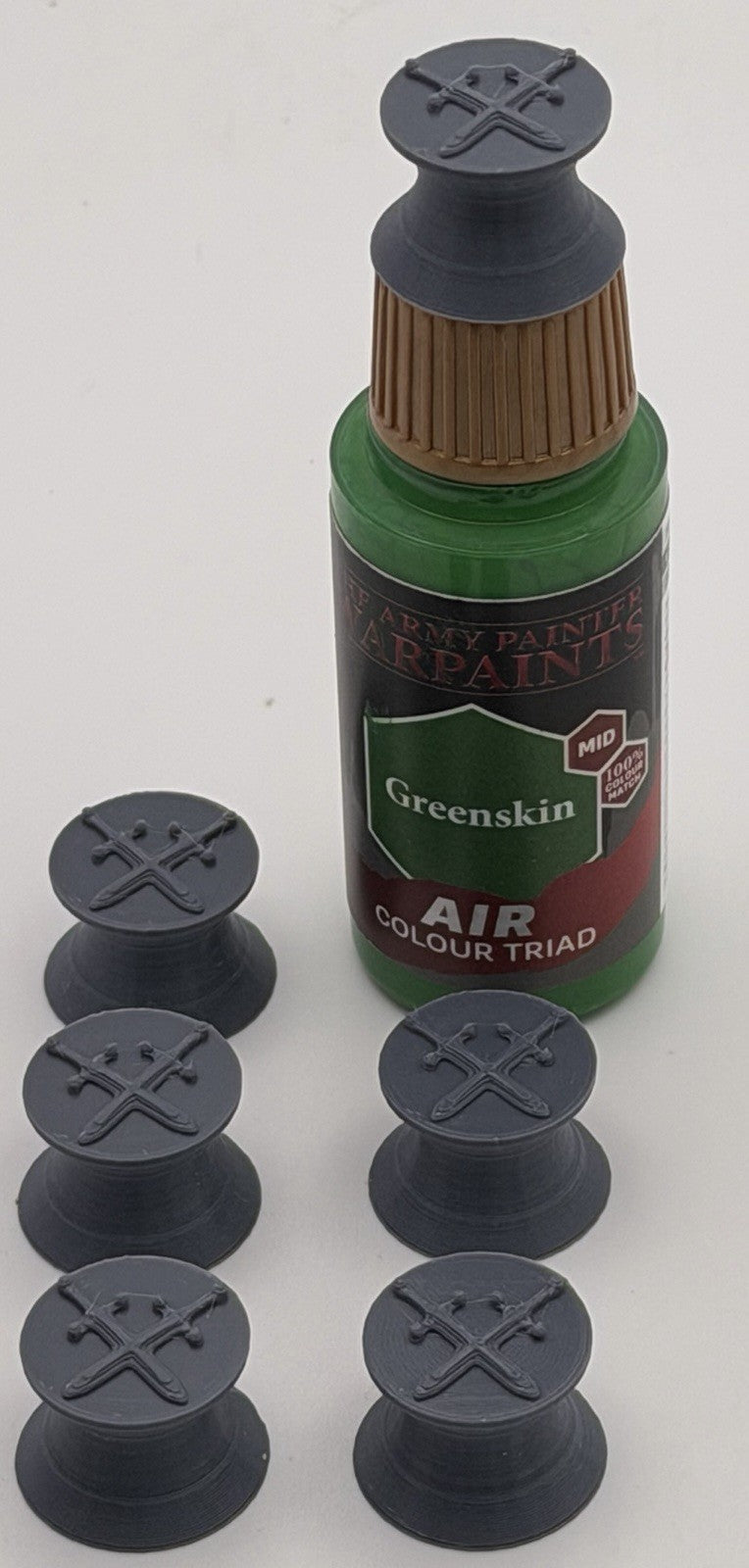 Crossed Swords Paint Cap Swatches for Vallejo & Army Painter Bottles