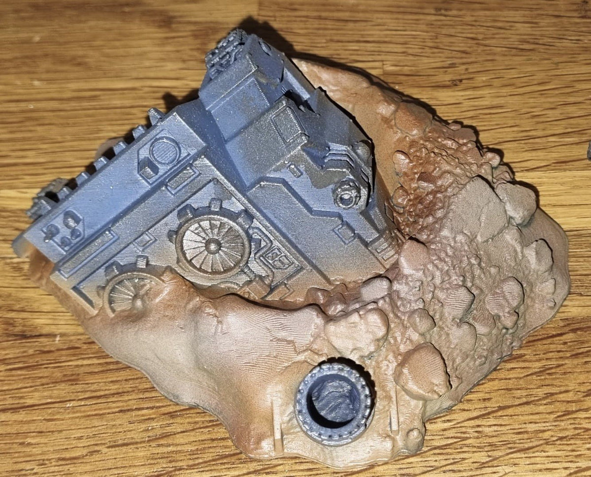 Destroyed Siege Tank Wreck Terrain