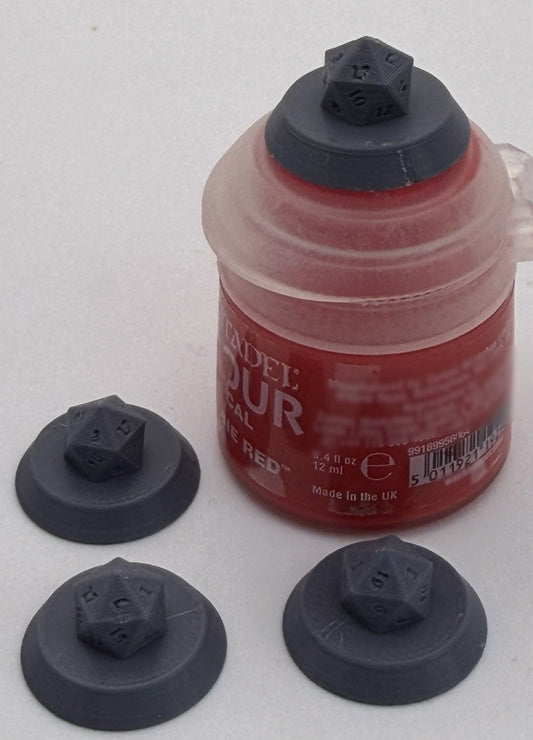 D20 Dice Paint Pot Cap Swatches