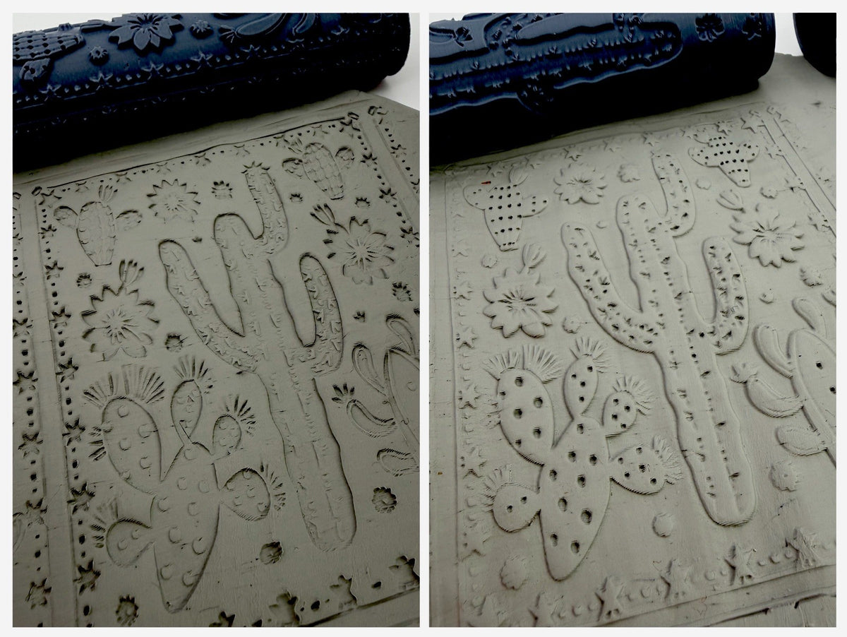 Cactus Desert Emboss & Deboss Texture Roller Pair No. 6